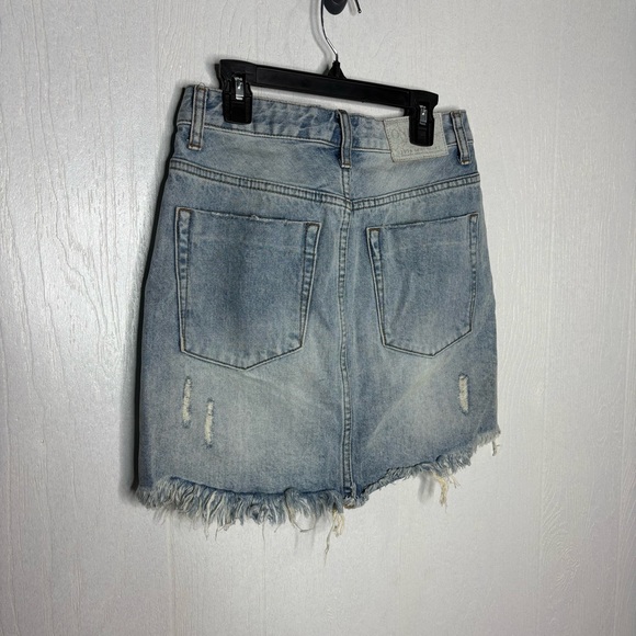 One Teaspoon 2020 Mini Skirt Blue Hart Distressed size 26 - Picture 11 of 11